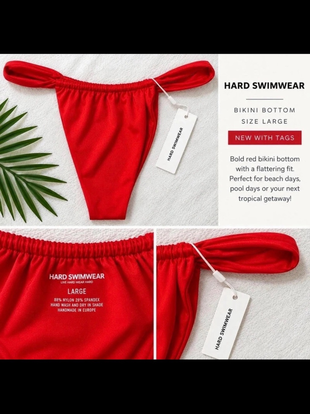 Hard Swimwear Women's Red Bikini Bottom